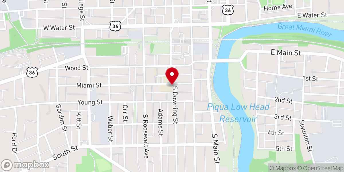 Map showing location of St. Boniface Catholic Church