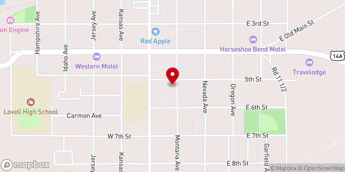 Map showing location of St John's Lutheran Church