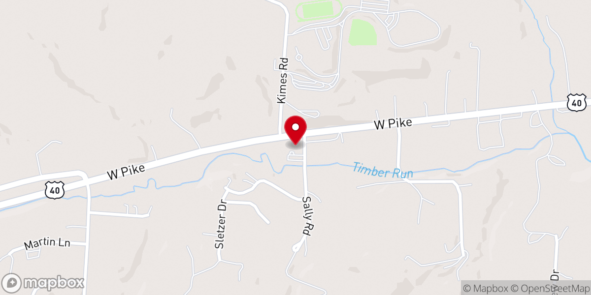 Map showing location of Chandlersville Church of Christ