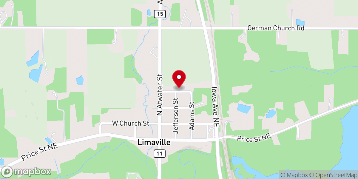 Map showing location of Turning Point Baptist Church
