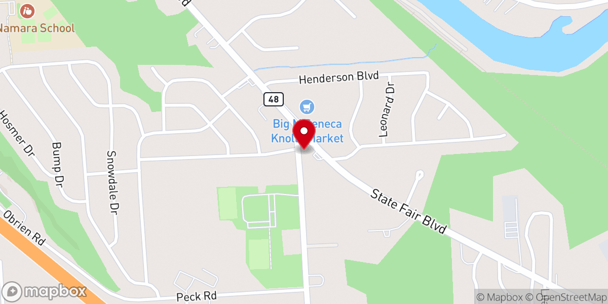 Map showing location of New Beginnings Christian Center Syracuse