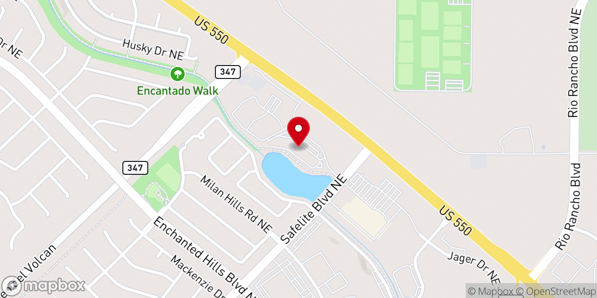 Map showing location of Casa De Encantada Apartments