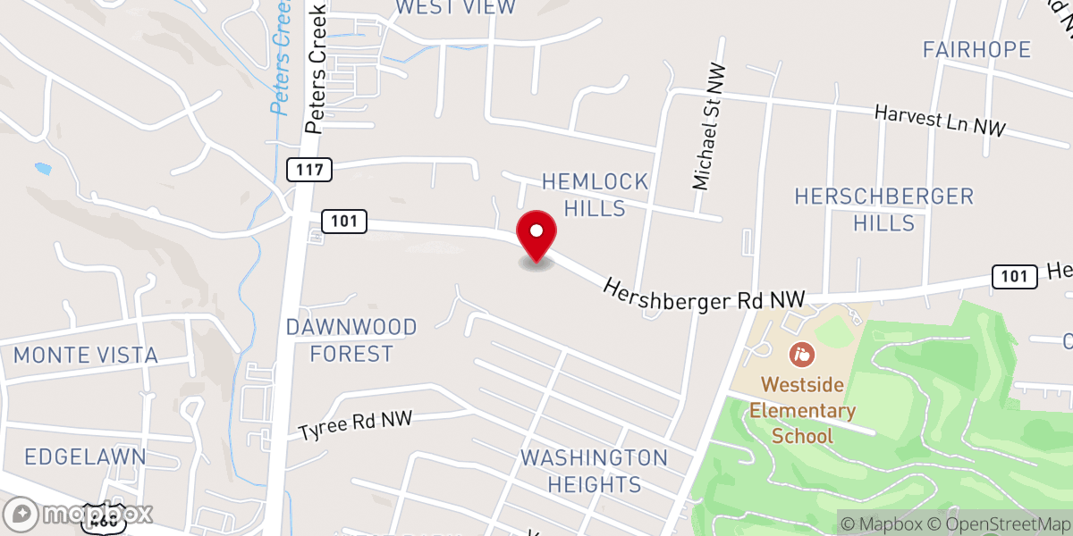 Map showing location of Maranatha Fellowship Church