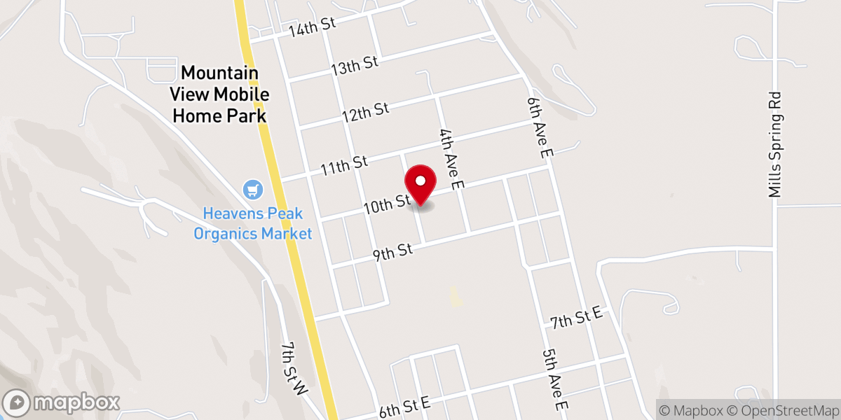 Map showing location of First Baptist Church Parsonage