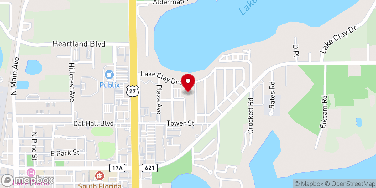 Map showing location of Lakeview Christian School