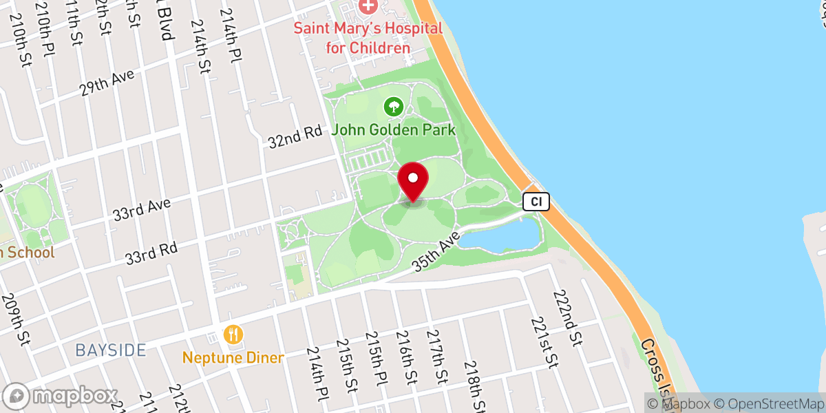 Map showing location of Crocheron Park