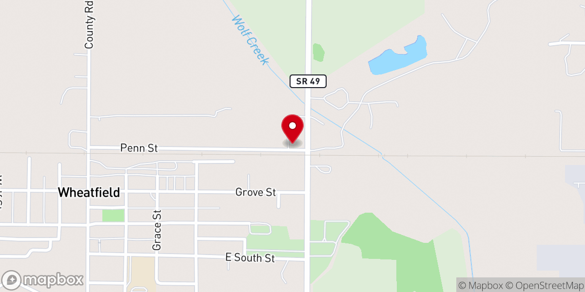 Map showing location of Calvary Evangelical Free Church