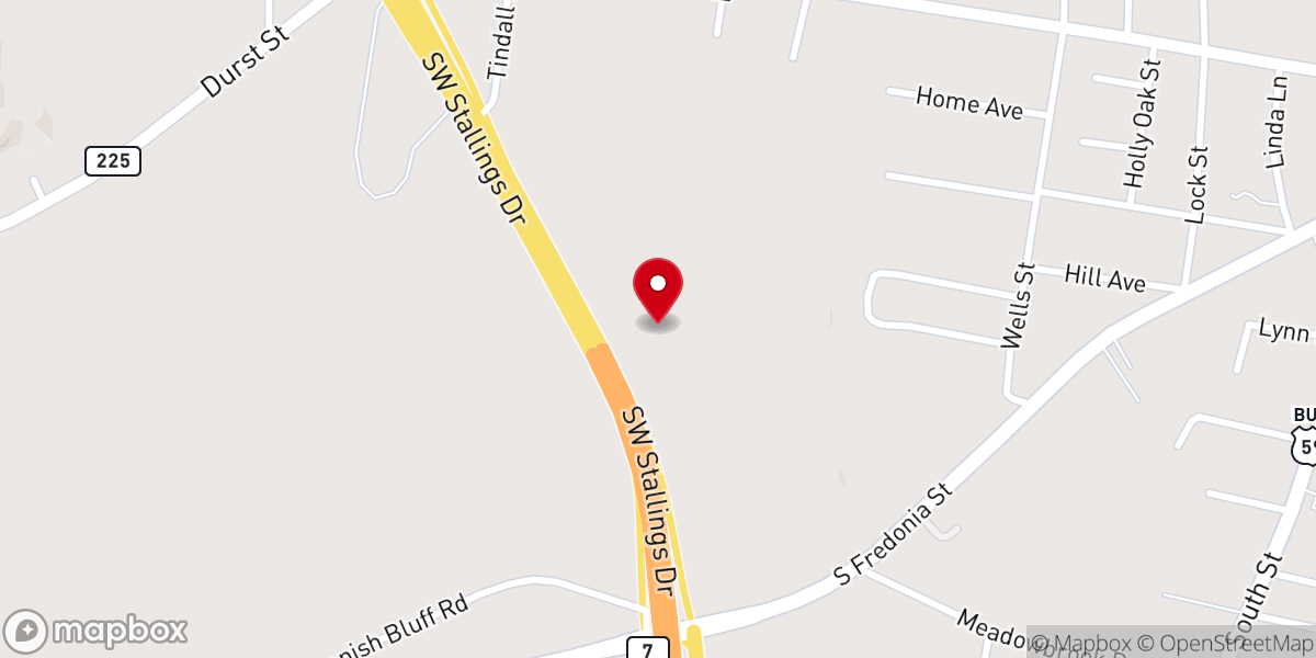 Map showing location of International Church of Nacogdoches