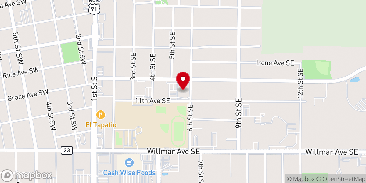 Map showing location of Refuge Church