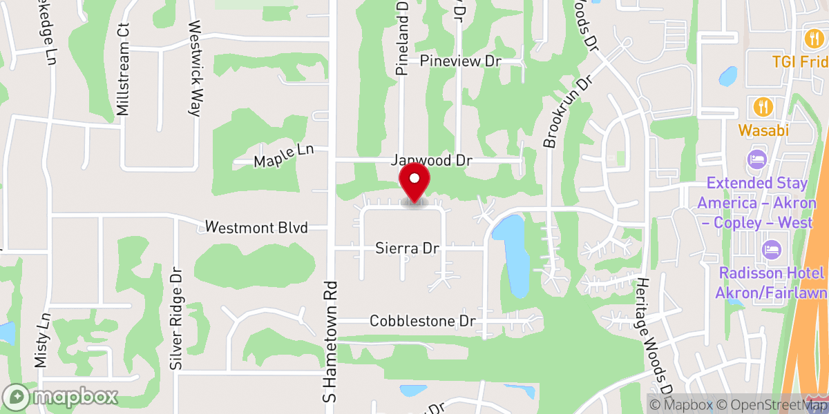 Map showing location of Swing into Action Inc