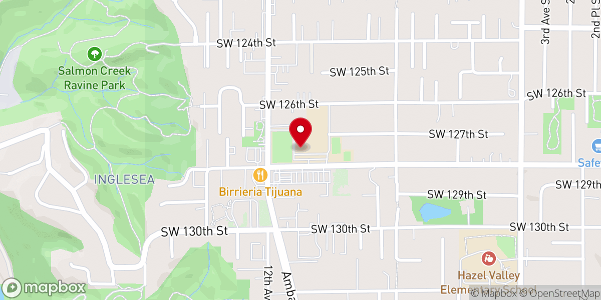 Map showing location of St. Bernadette Catholic Church
