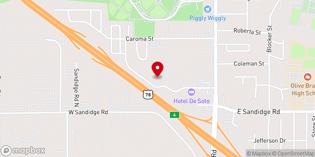 Map showing location of Mercy Hill Church
