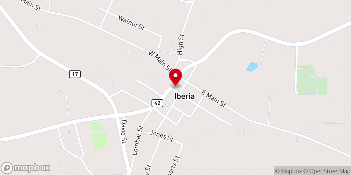 Map showing location of Congregational Church