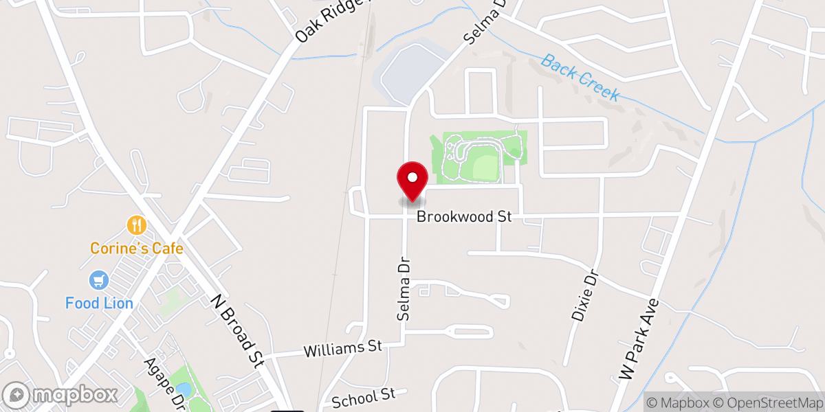 Map showing location of Mt Moriah Church
