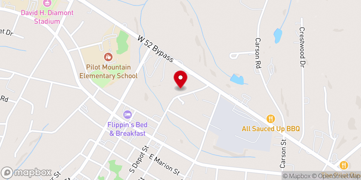 Map showing location of Lovell's Chapel Church