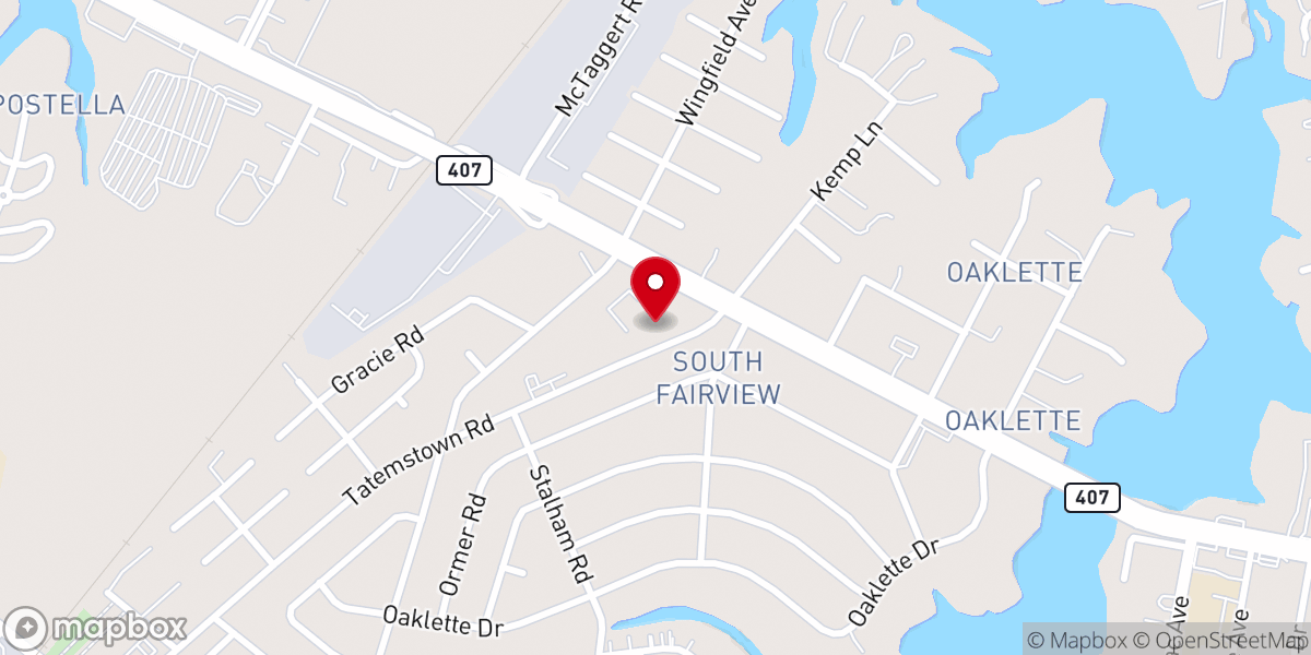 Map showing location of Fairview Church of Christ