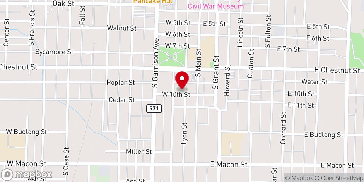 Map showing location of Alpha Y Omega Covenant Church