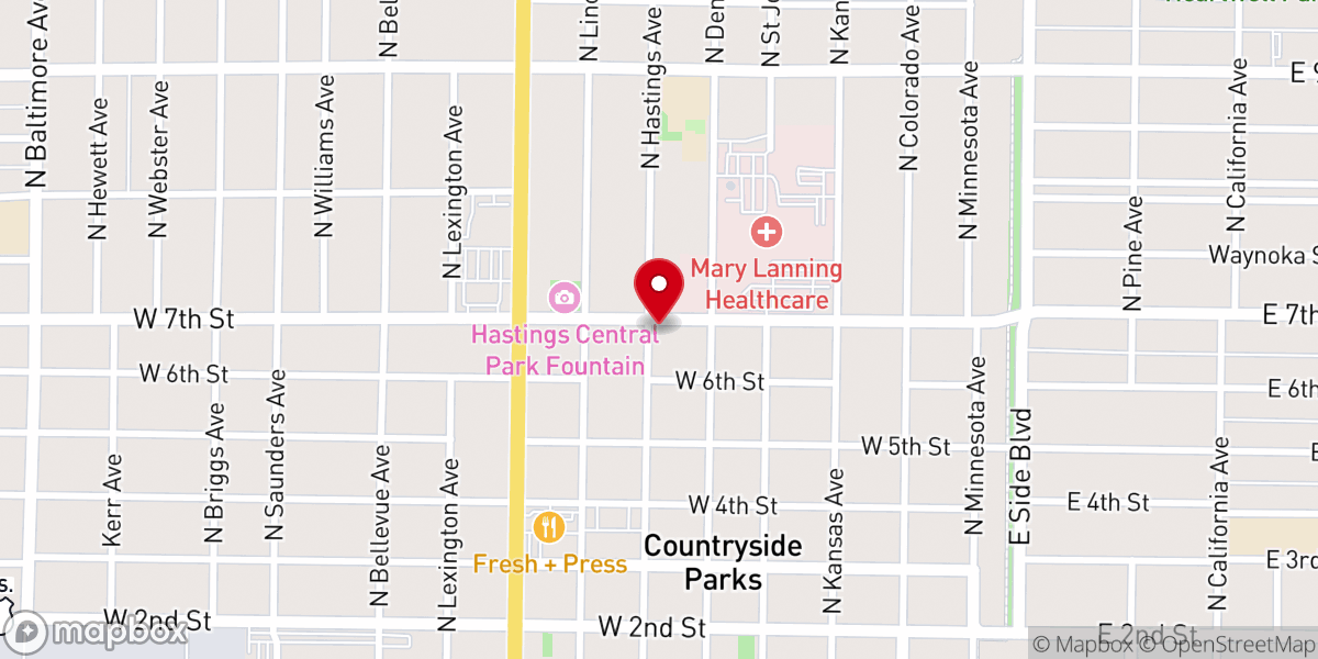 Map showing location of First Methodist Church