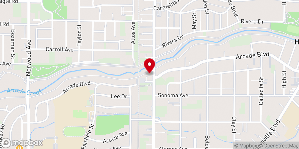 Map showing location of 1ST Thessalonians Baptist Church of Sacramento