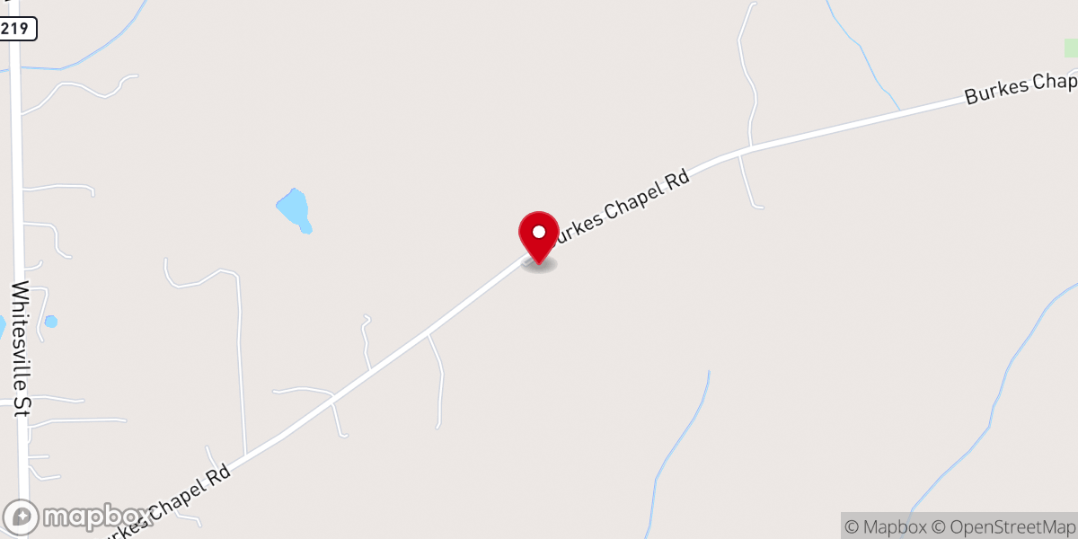 Map showing location of Hall's Chapel