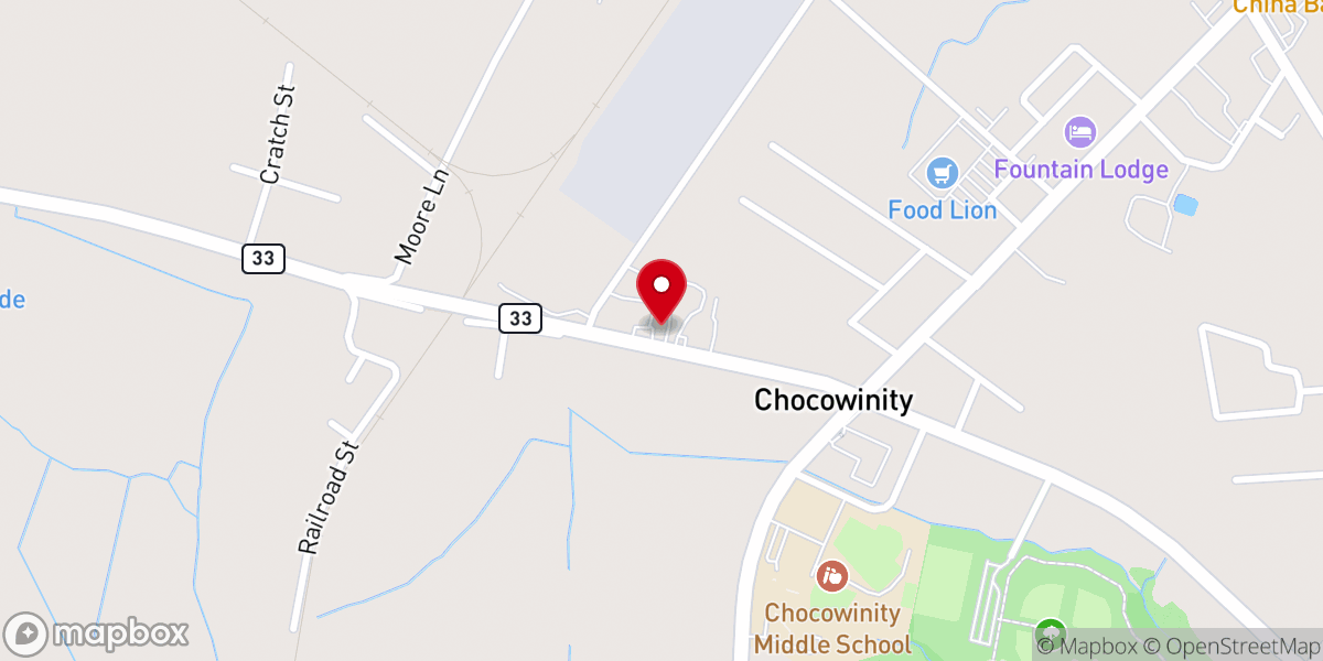 Map showing location of Ignite Church Chocowinity