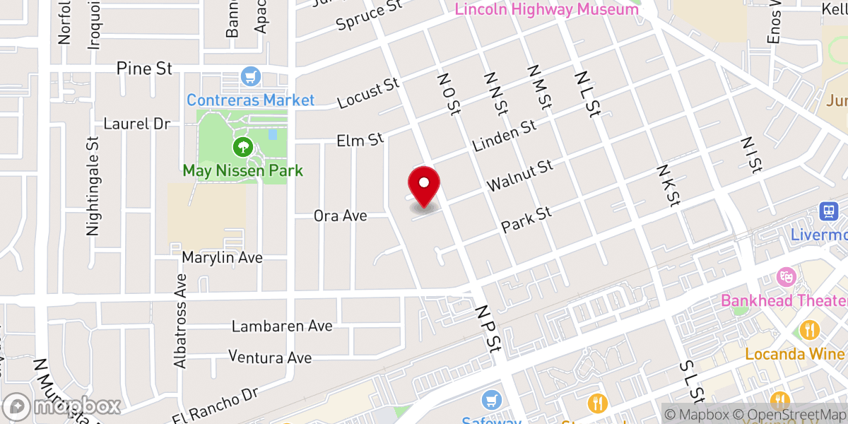 Map showing location of Bethel Family Christian Center