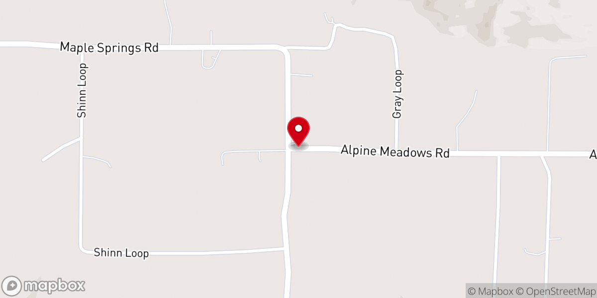 Map showing location of Maple Springs Freewill Baptist Church