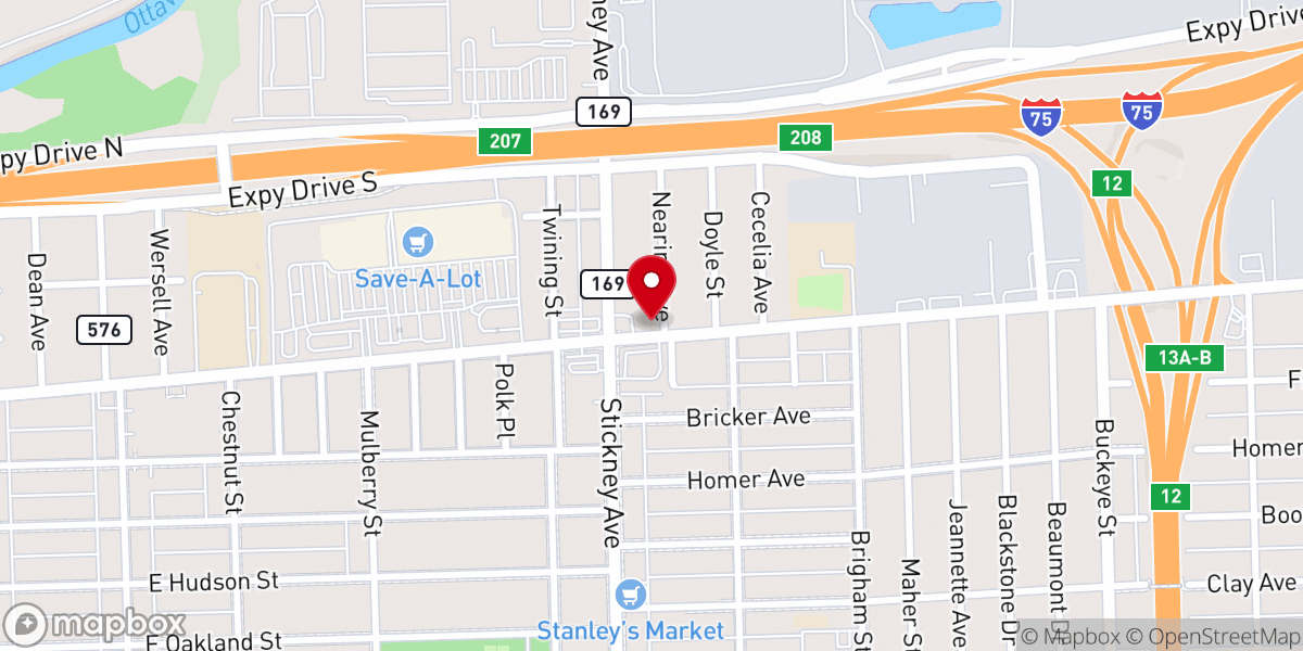 Map showing location of United Vision Baptist Church