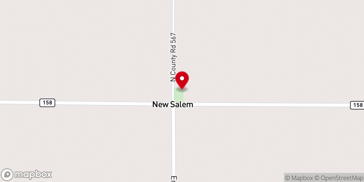 Map showing location of New Salem Missionary Baptist