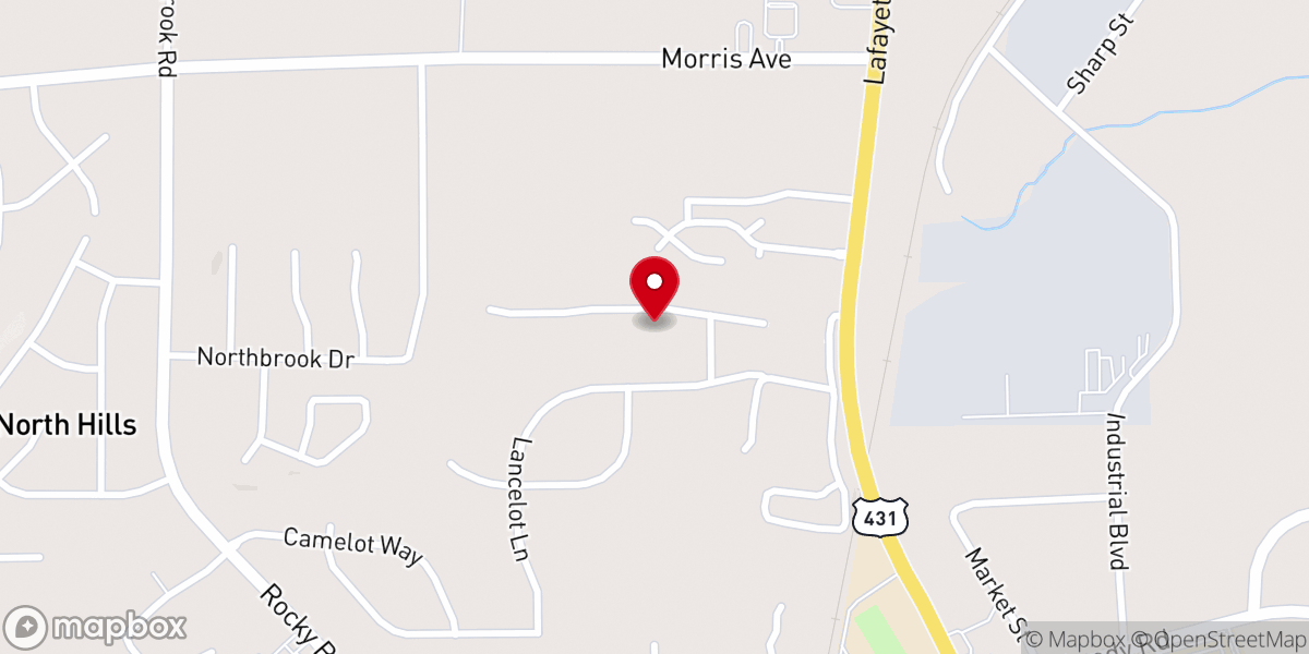 Map showing location of Larry Washington Ministries
