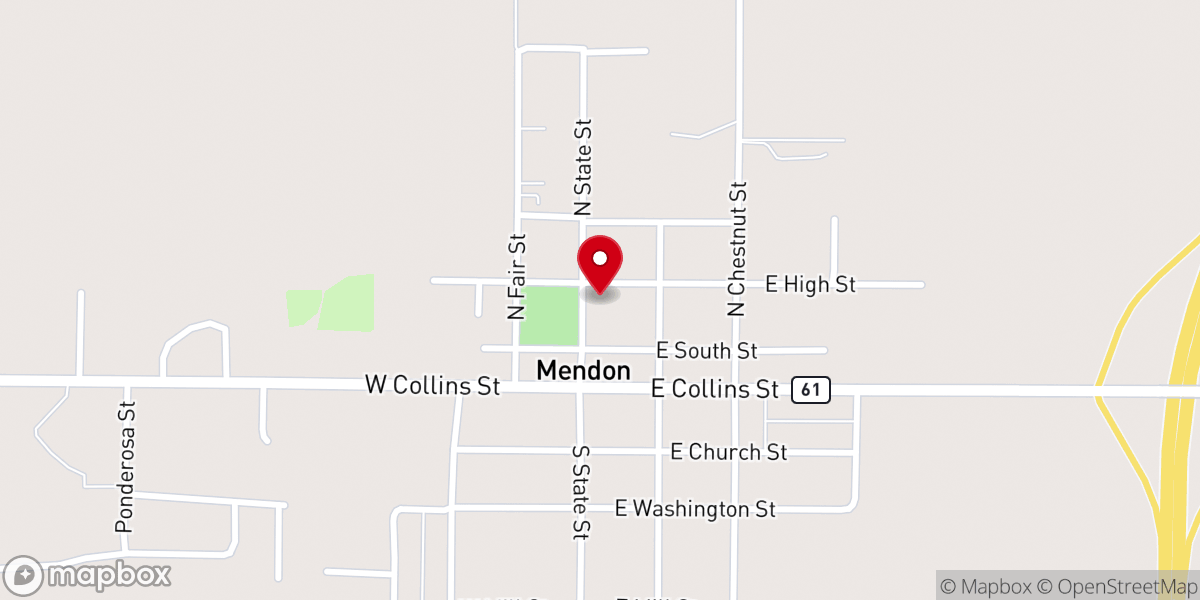 Map showing location of First Congregational Church