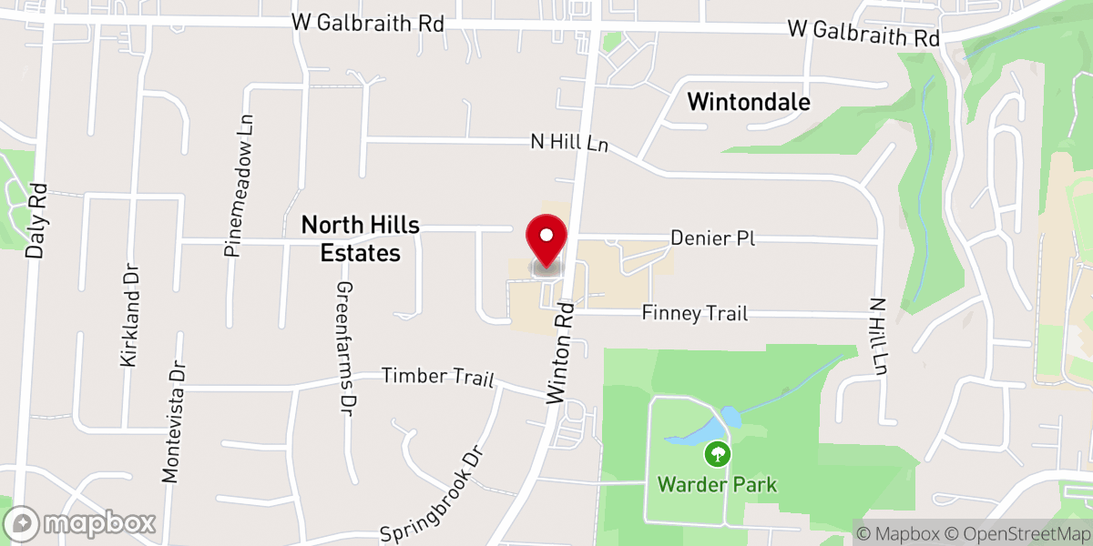 Map showing location of Central Baptist Church