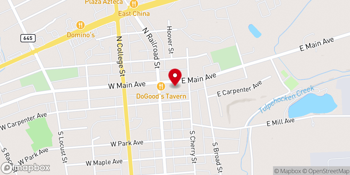 Map showing location of Zion United Methodist Church