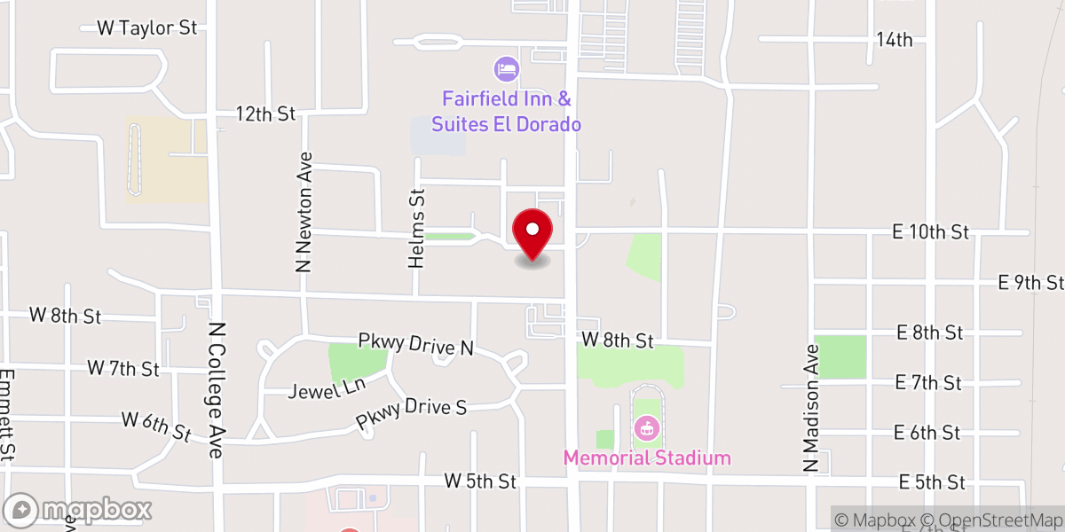 Map showing location of Triumph Church