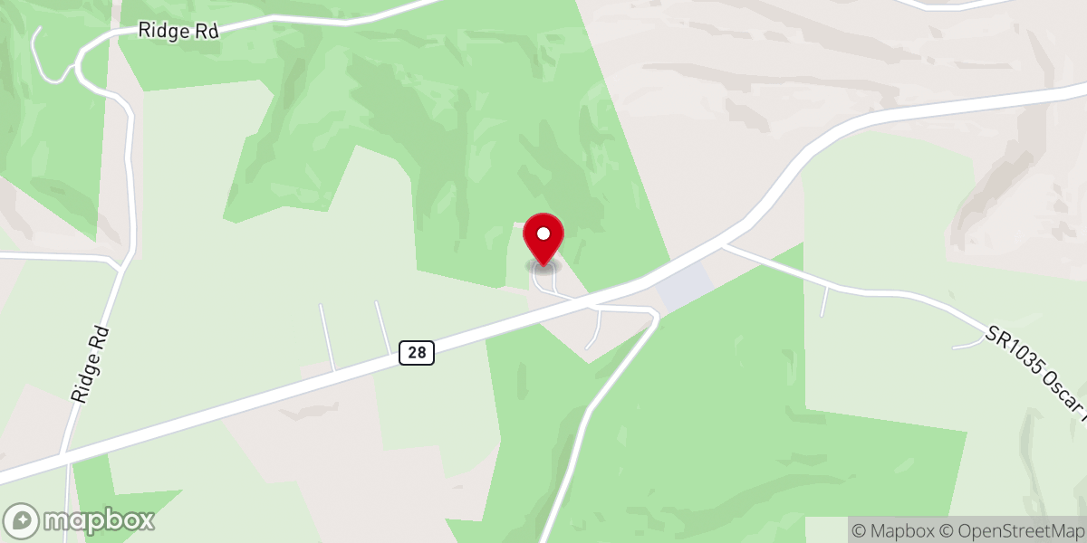 Map showing location of Mt. Zion Presbyterian Church