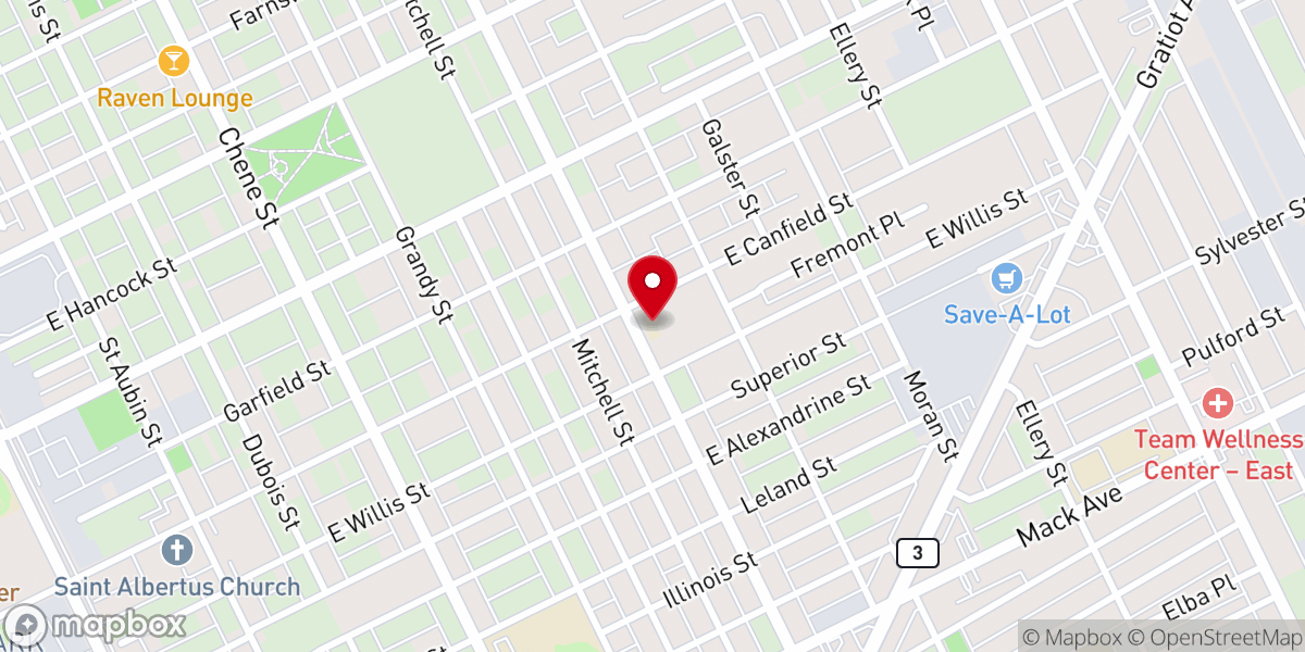 Map showing location of St Elizabeth Rectory