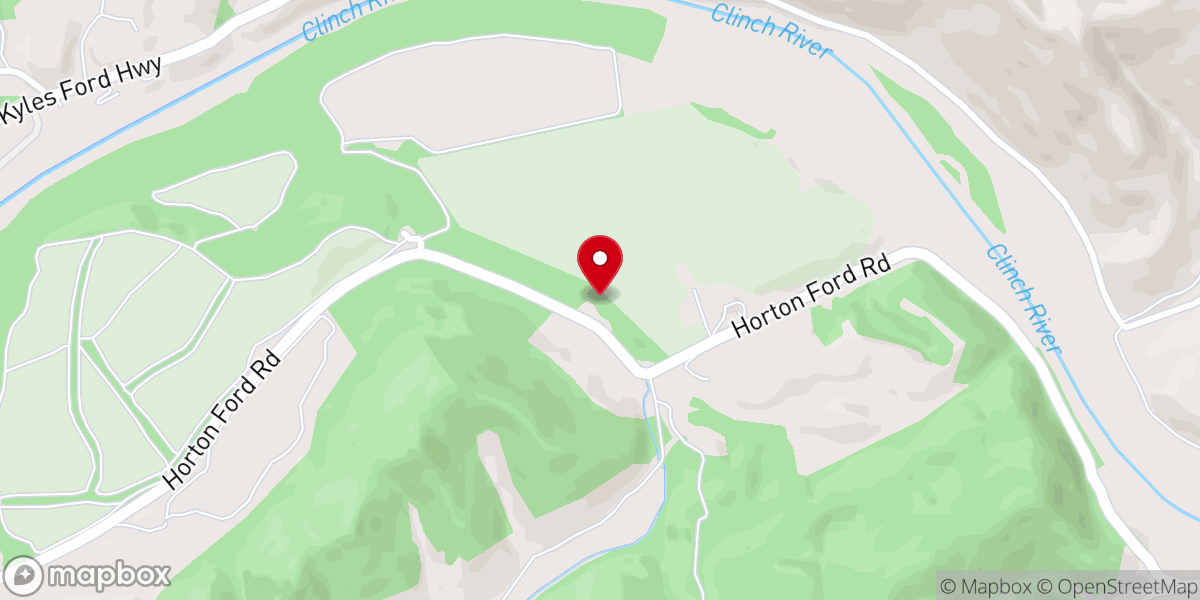 Map showing location of Wallens Bend Church