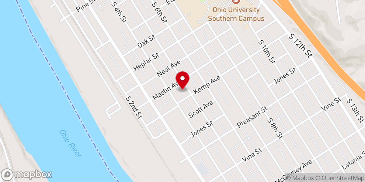Map showing location of Sharon Baptist Church