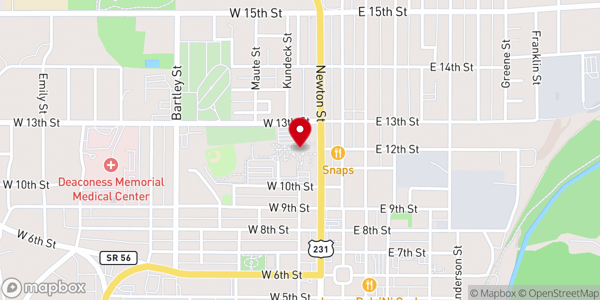 Map showing location of St. Joseph Parish Center