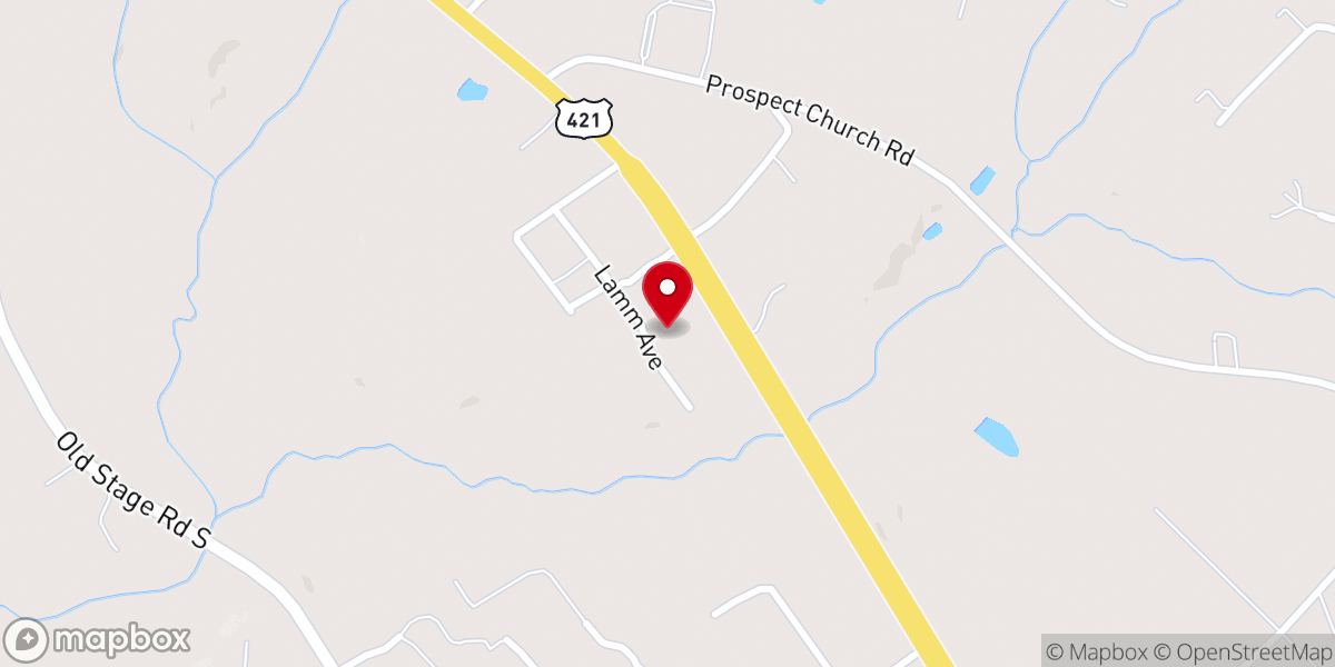 Map showing location of Pisgah Top Church