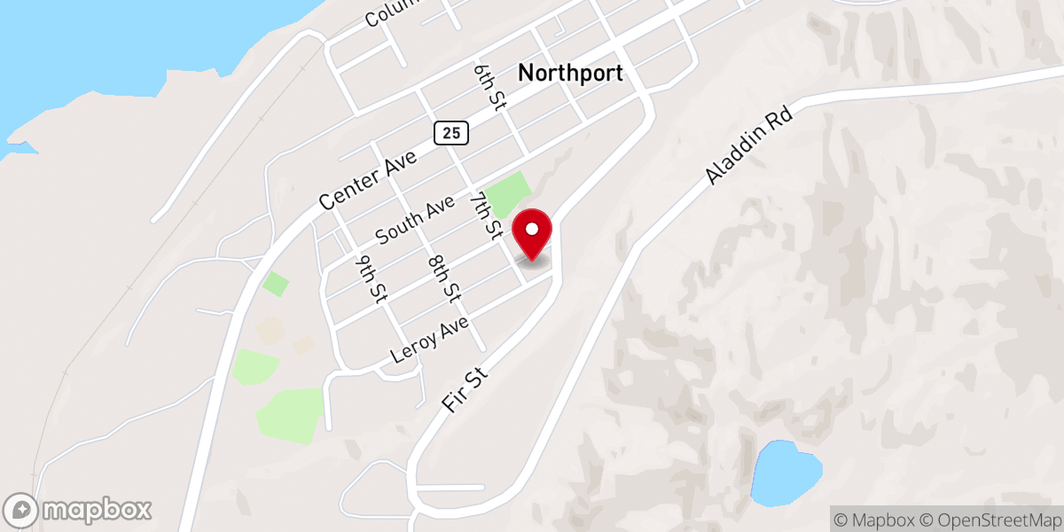 Map showing location of First Baptist Church-Northport