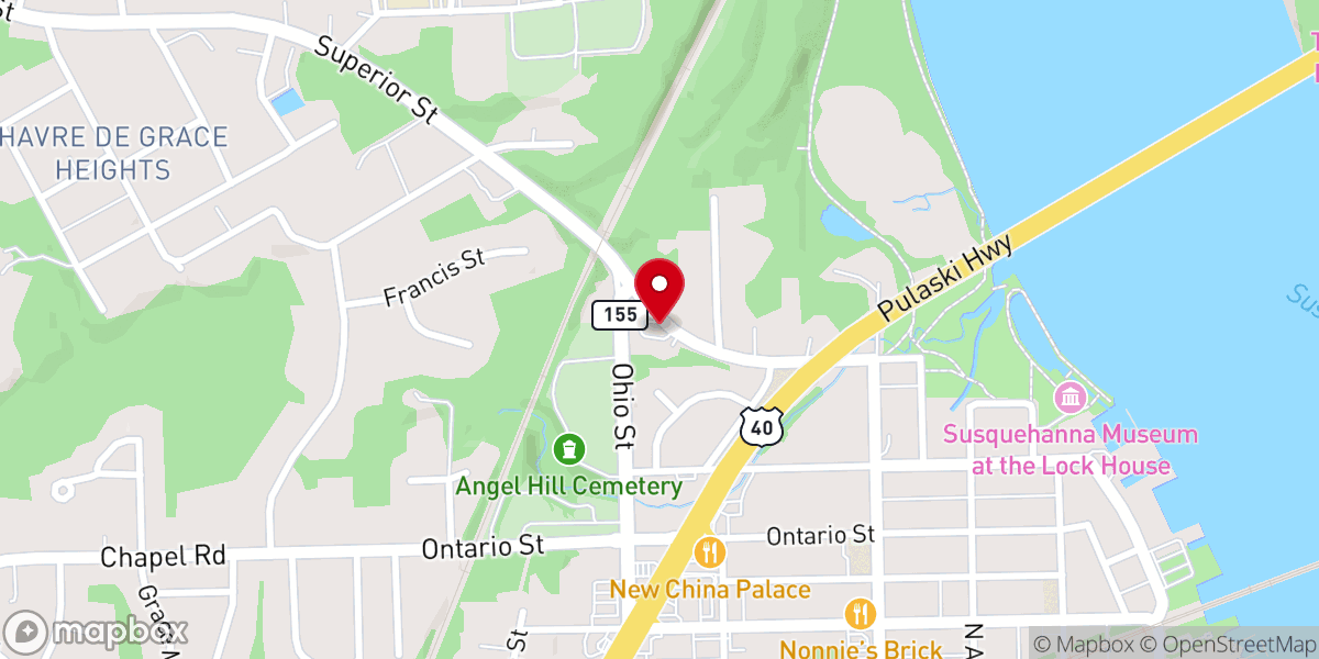 Map showing location of Gospel Tabernacle