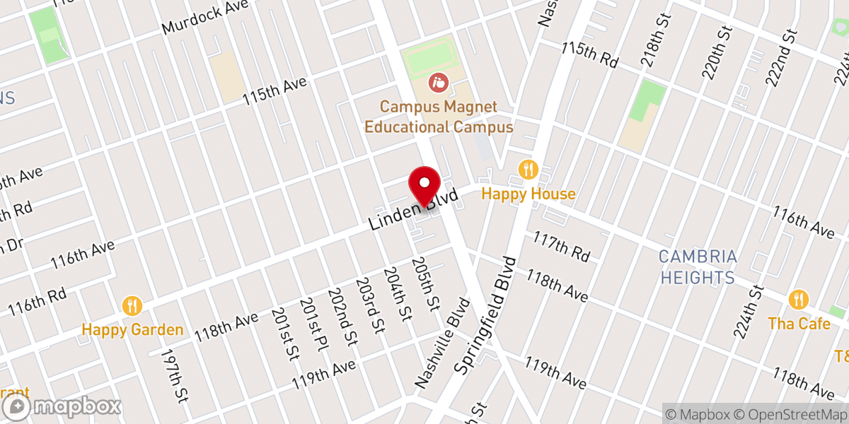 Map showing location of New York Deliverance Gospel Temple Inc