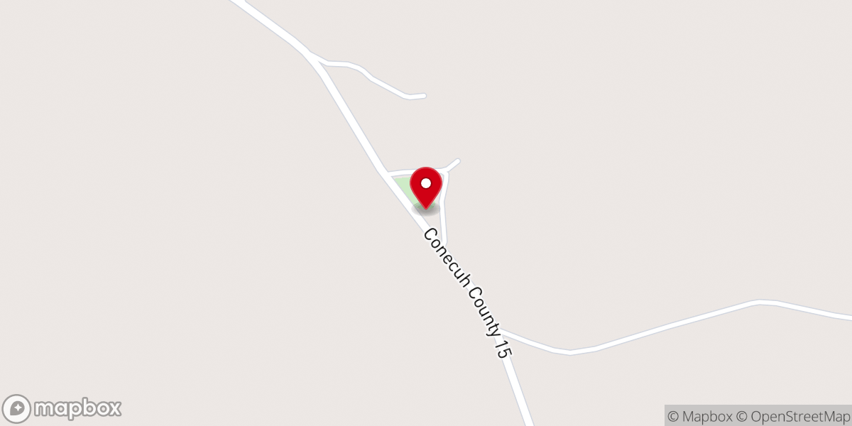 Map showing location of New Hope African Methodist Episcopal Church