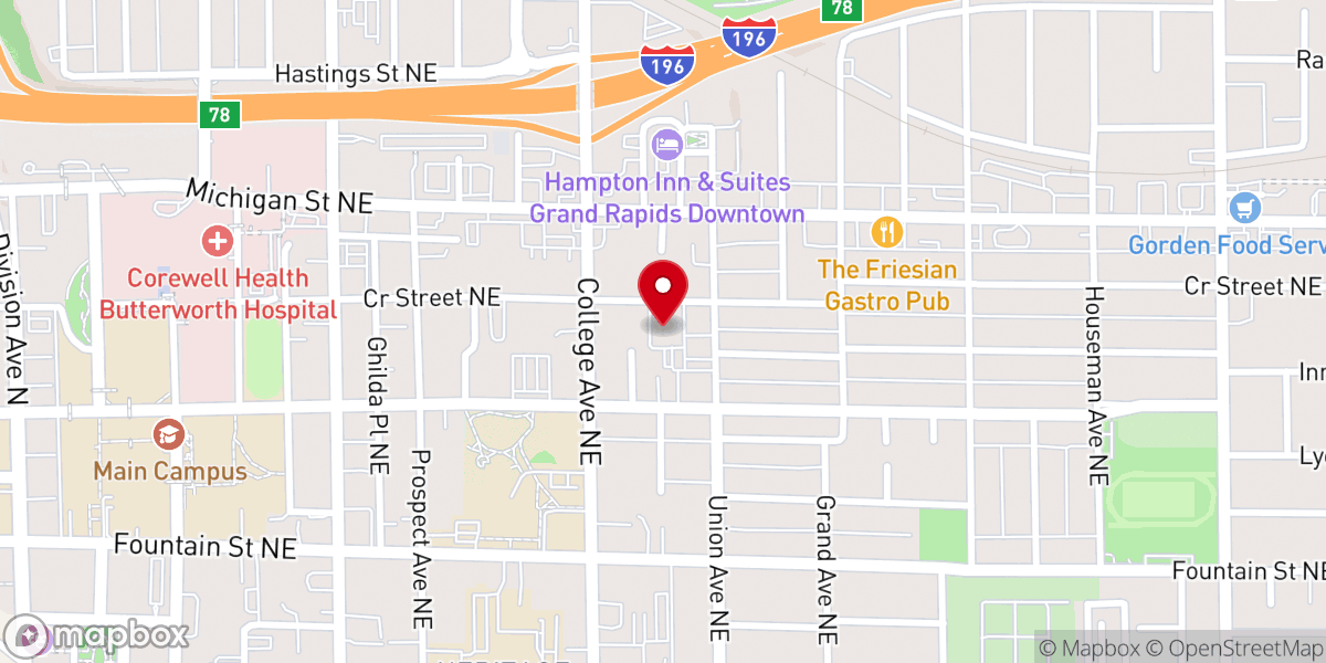 Map showing location of Heritage Reformed Congregation