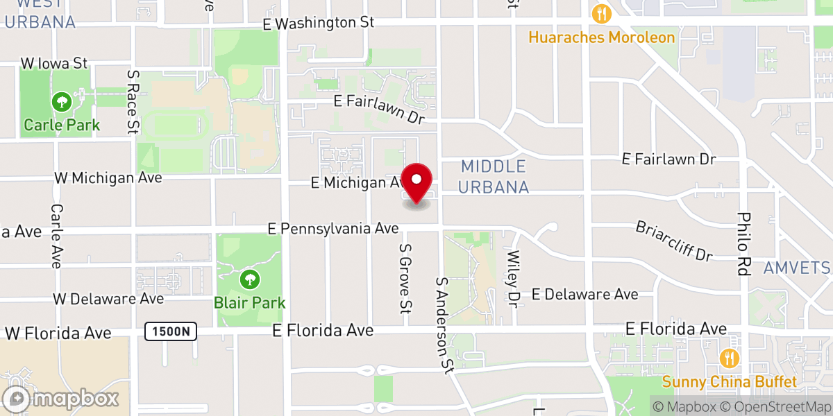 Map showing location of Pennsylvania Avenue Baptist Church