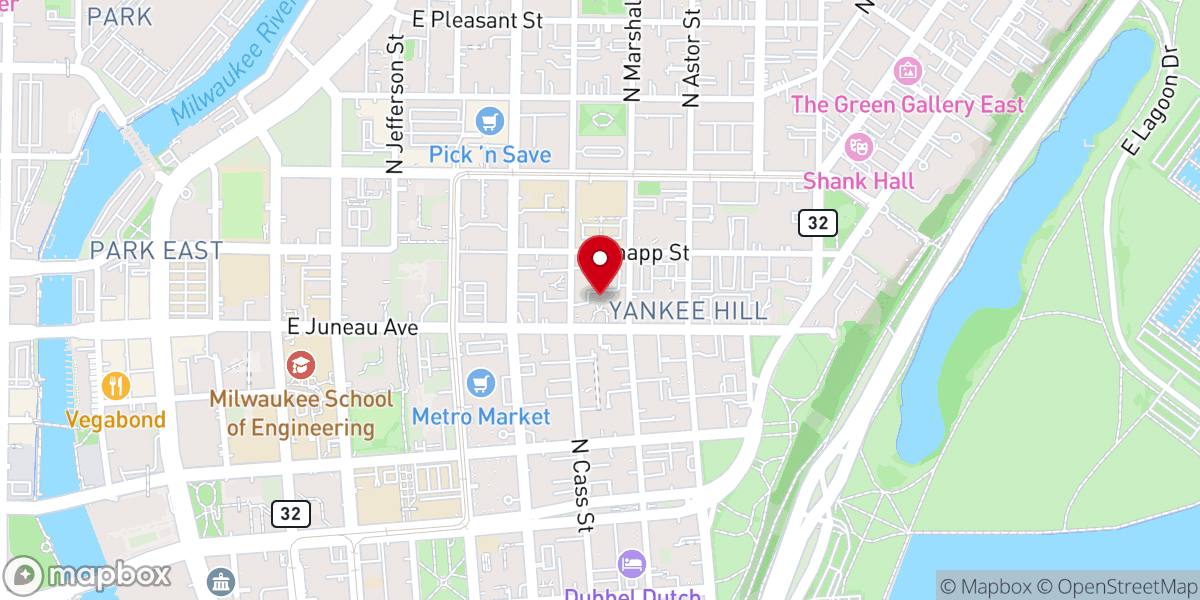 Map showing location of All Saints' Cathedral
