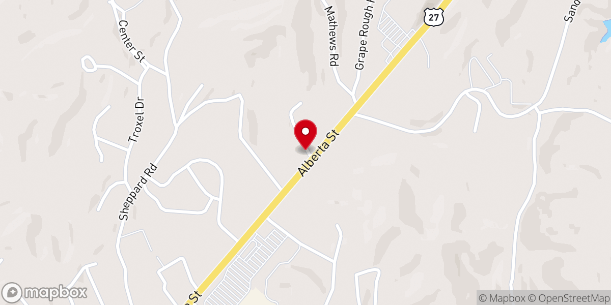 Map showing location of Farm Bureau Insurance