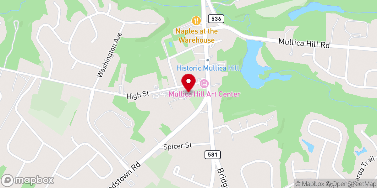 Map showing location of Mullica Hill Friends Meeting