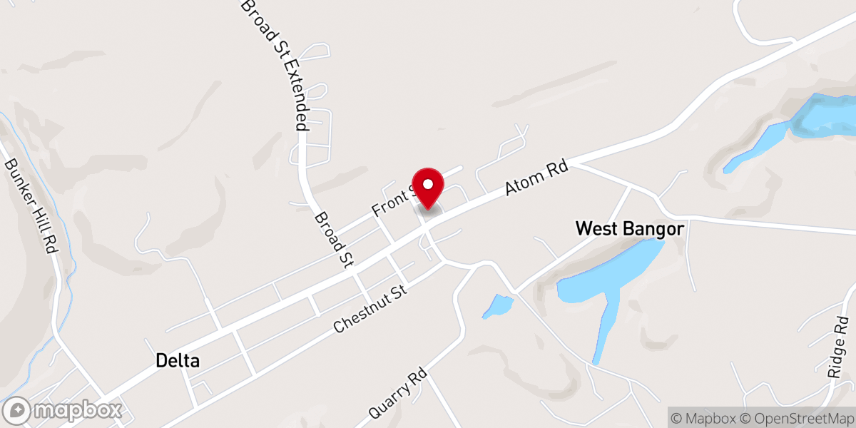 Map showing location of Rehoboth Welsh Chapel